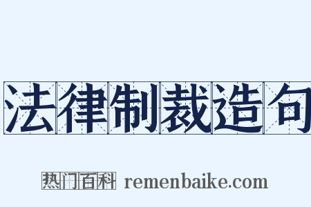 法律制裁造句是什么意思的图片